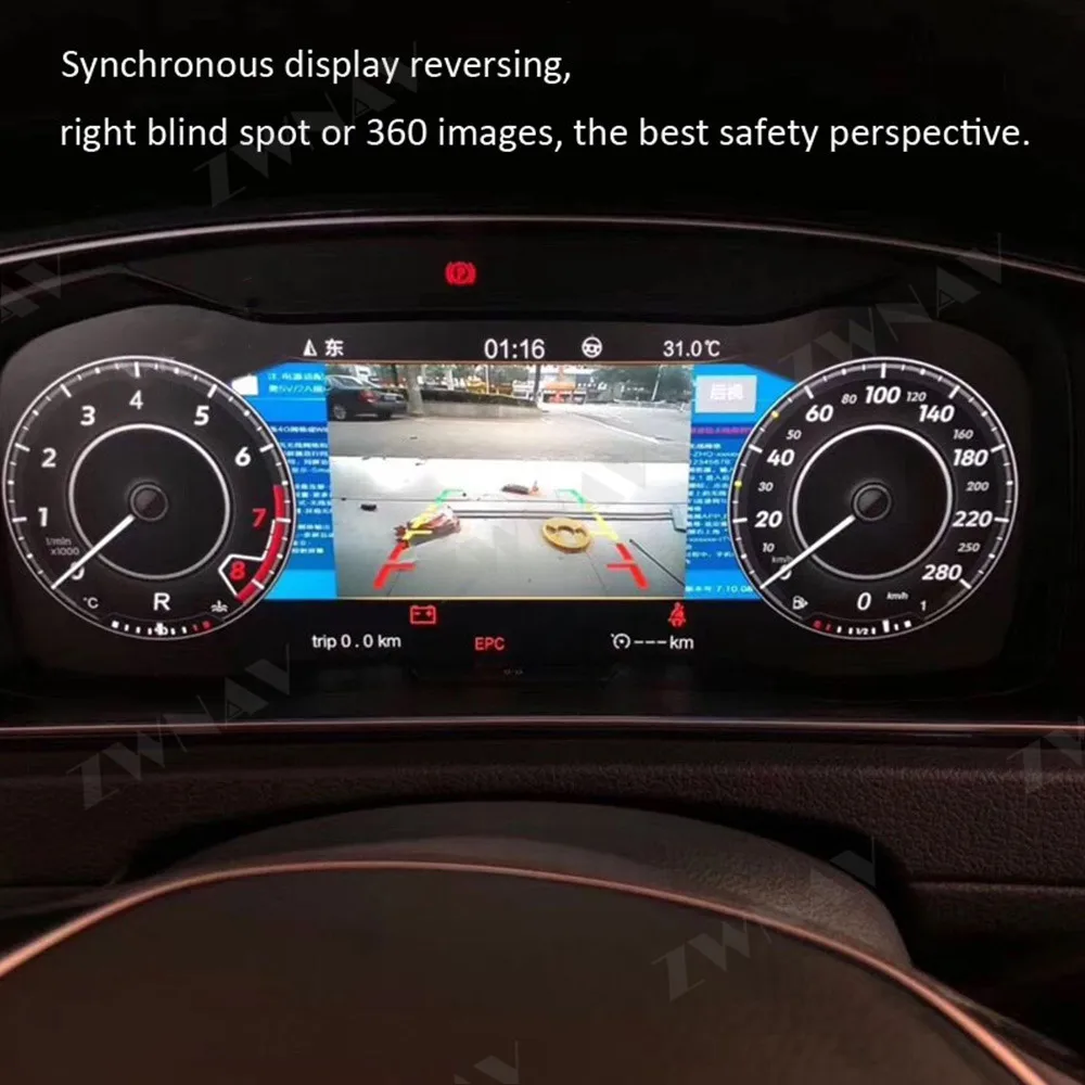 Цифровой спидометр для приборной панели с ЖК-дисплеем VW CC Golf 7 GTI MK7 Passat B8 вариант