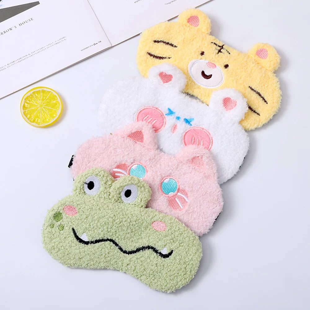 Симпатичная плюшевая повязка на глаза для девочки сна ночная маска милая с