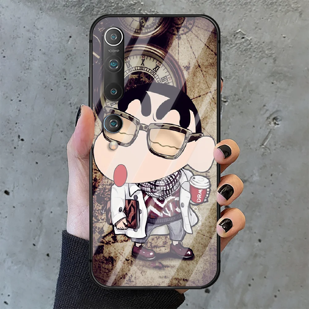 

Crayon Shin-chan Phone Tempered Glass Case Cover for Xiaomi Mi A MAX X POCO M Note 3 9 10 11 i T Pro Lite Ultra NFC Shell Funda