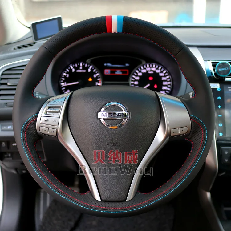 

Для Nissan Teana Murano DIY кожаная фотография с ручной строчкой