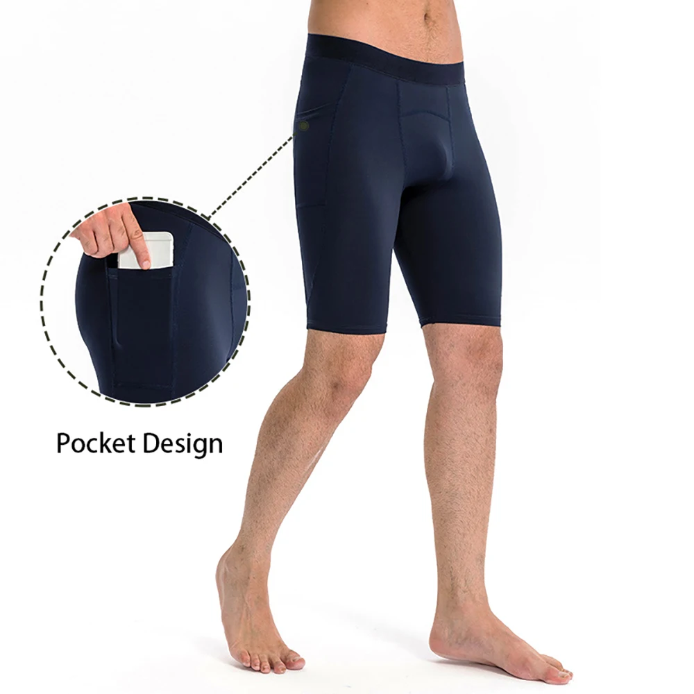 

Men Sport Shorts with Pocket Underwear Compression Short Tights Jogging Fitness Gym Jogger Training Running Quick-drying Pants