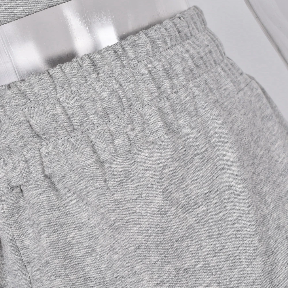 

Autumn New Casual Women's Wear Grey Round Collar Short Sleeved T Shirt Baggy Trousers Two Suit
