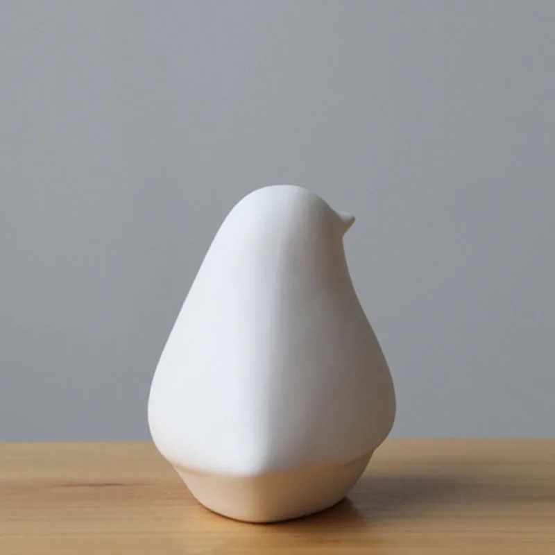 Симпатичная Белая современная простая керамическая статуэтка птиц свадебное