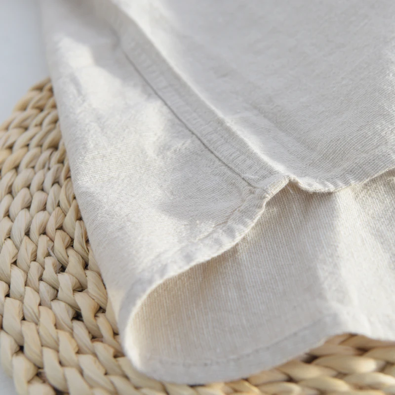 Брендовые рубашки из смешанного хлопка и льна мужские с длинными рукавами на