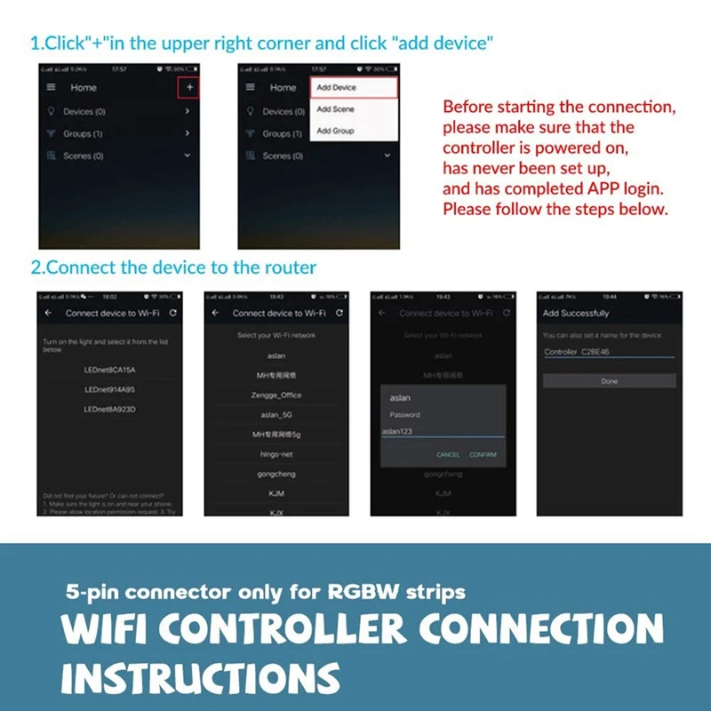 RGBW LED Strip Controller Bluetooth Wifi App Controlled Dimmer Control For Android / IOS System Light Chain | Лампы и освещение