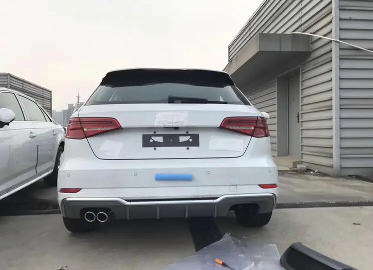 Для Audi A3 S3 Body kit спойлер 2017-2019 для Hatchback yd ABS задний бампер диффузор защитные