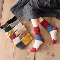 socks women 2022 new cotton socks fashion autumn winter socks warm patchwork color long socks female high quality korea style