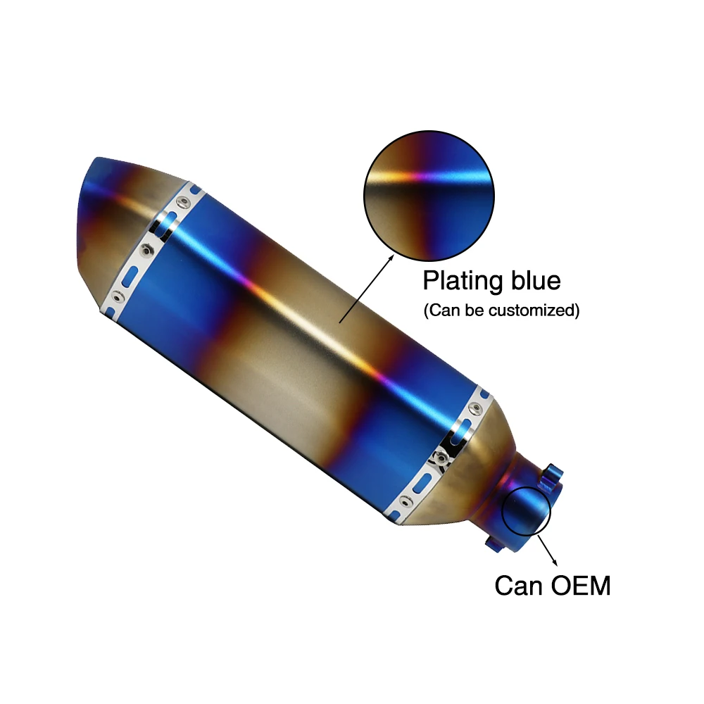 ZS MOTOS Универсальный 51 мм выхлопная труба для мотоцикла модифицированный Akrapovic глушитель FZ6 CBR250 CB600 MT07 ATV Dirt Pit Bike выхлопная труба