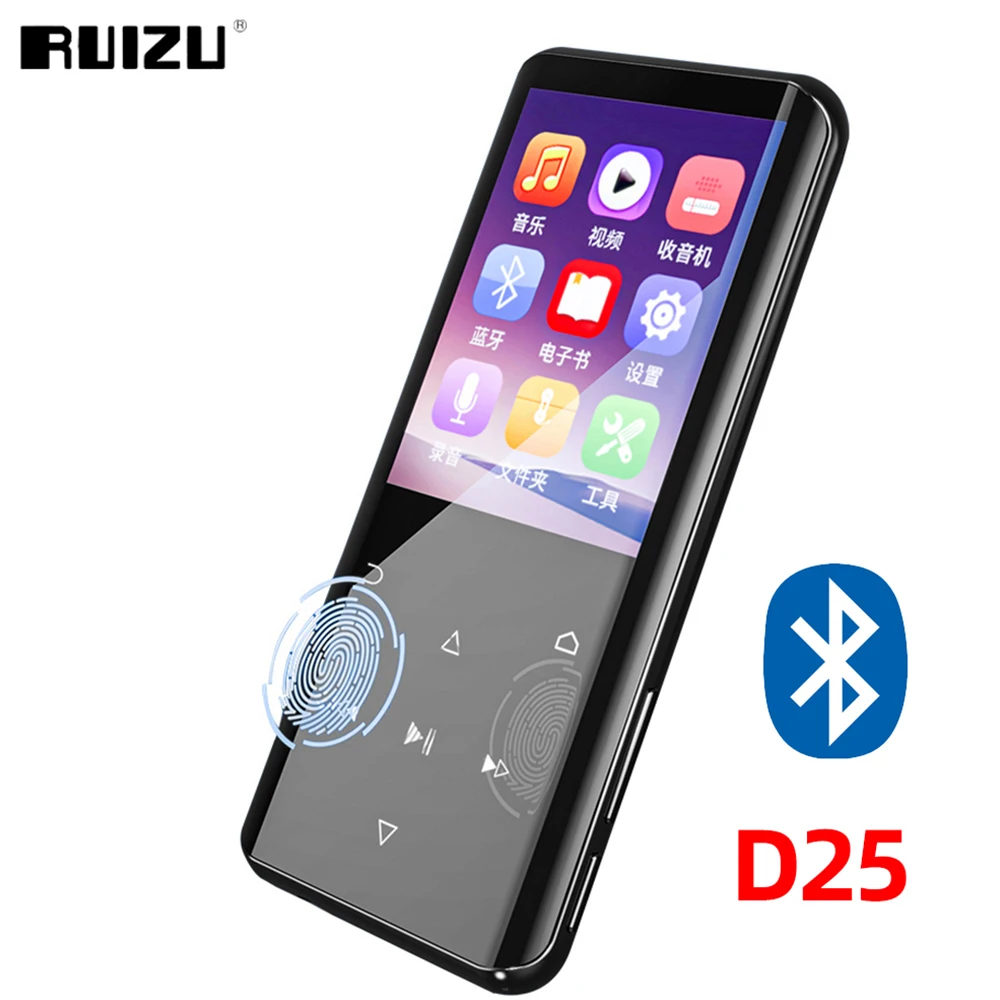Mp3-плеер RUIZU D25 с сенсорным управлением портативный плеер поддержкой Bluetooth Hi-Fi