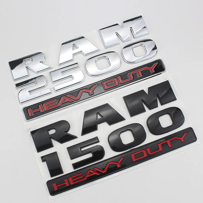 

3D Car Stickers Letters Badge Logo Nameplate Car Stickers and Decals For DODGE RAM 1500 2500 3500 Heavy Duty Door Car Emblem