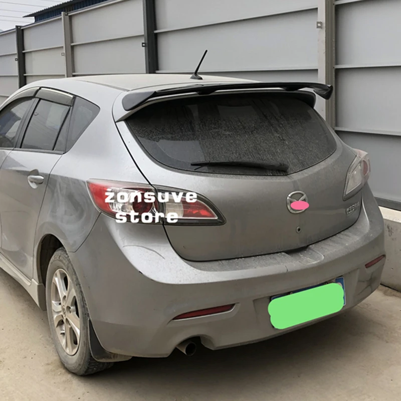 Подходит для Mazda 3 спойлер хэтчбека 2006-2013 лет реальные глянцевые спортивные