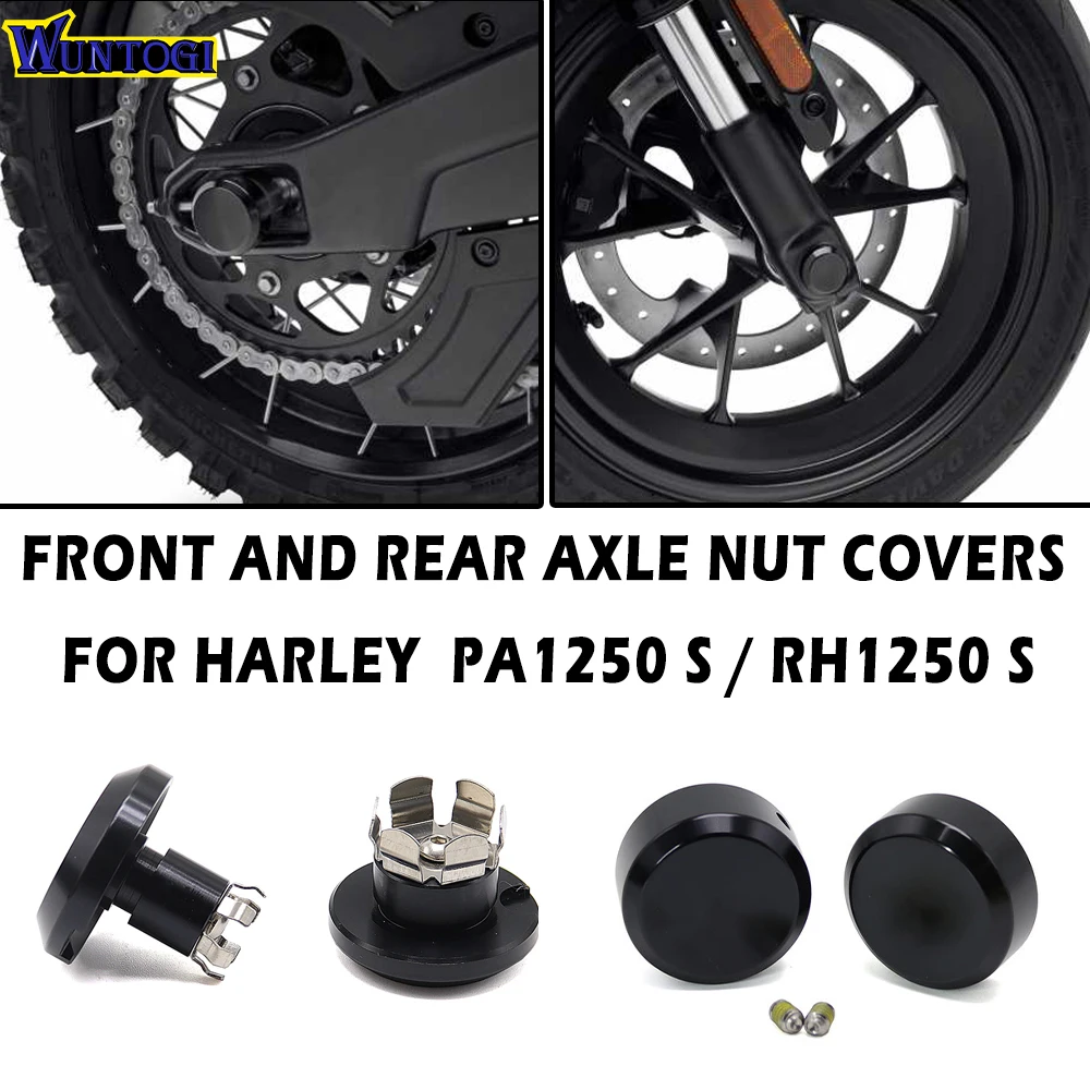For Harley Sportster S 1250 RH1250 S PAN AMERICA 1250 S PA1250 2021 2022 Front And Rear Axle Nut Covers Pivot Bolt Covers Black