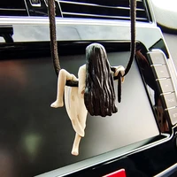 car interior decoration pendant female ghost doll rearview mirror pendant for car products interior decoration accessories