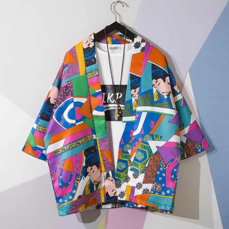 

Kimono Woman Japanese Fashion Kimono 2021 Shirt Blouse for Women and Men Japanese Yukata Harajuku Streetwear Summer Beach Haori