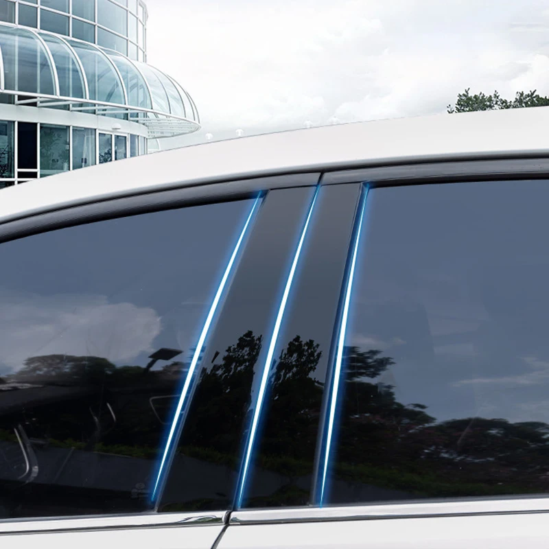 6 шт. декоративные полоски для окон Peugeot 2008 GT Car B C Pillar 2020 2021 2022 | Автомобили и