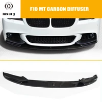mp style carbon fiber front bumer lip spoiler for bmw f10 520i 528i 530i 535i 520d 525d 530d 535d m tech m sport