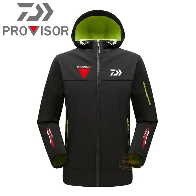 

Daiwa Winter Outdoor Soft shell Men Waterproof Windproof Fleece Jackets Warm Quick dry Breathable Soft shell Camping Jacket