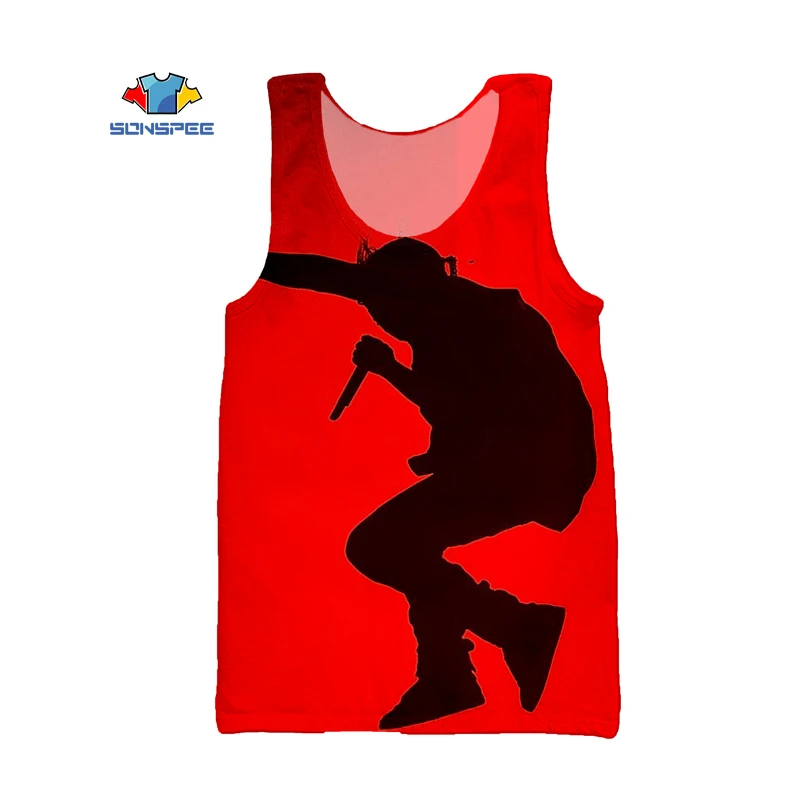 

SONSPEE 3D PrintingSummer Harajuku Vest Mens Sweatshirt Travis Scott Street Ladies Sleeveless Shirt Hip Hop Fashiontop Rapper