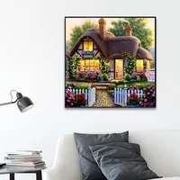 new diy diamond painting fairy tale cottage home decor mosaic embroidery cross stitch resin painting