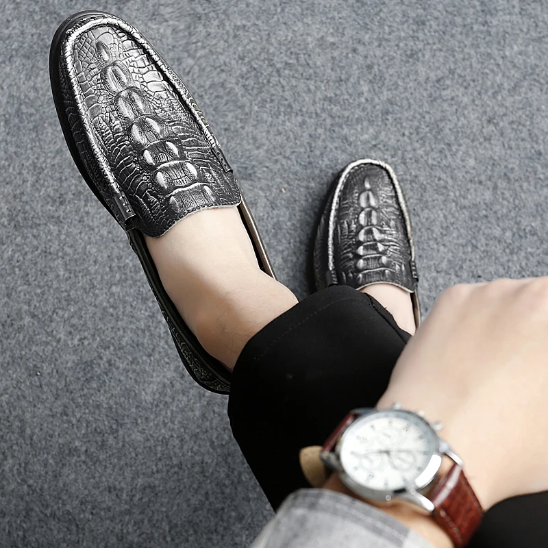 Men Casual Shoes loafers Genuine Leather Male moccasins Espadrilles Fashion Flats Slip On Driving Sneakers Mocassin Homme | Обувь