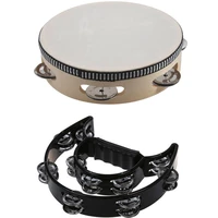 musical double half moon tambourine drum kit with 7 inch musical tambourine tamborine drum round
