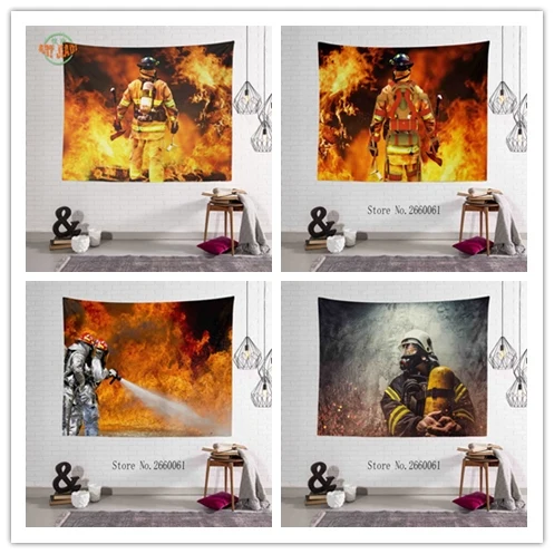 Подвесные настенные гобелены пожарного HD обои Ландшафтные украшения для дома