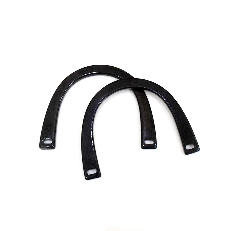 10Pcs 16cm Black Acrylic U Shape Handbag Handles Handmade Plastic Frame Handle DIY Bag Accessories
