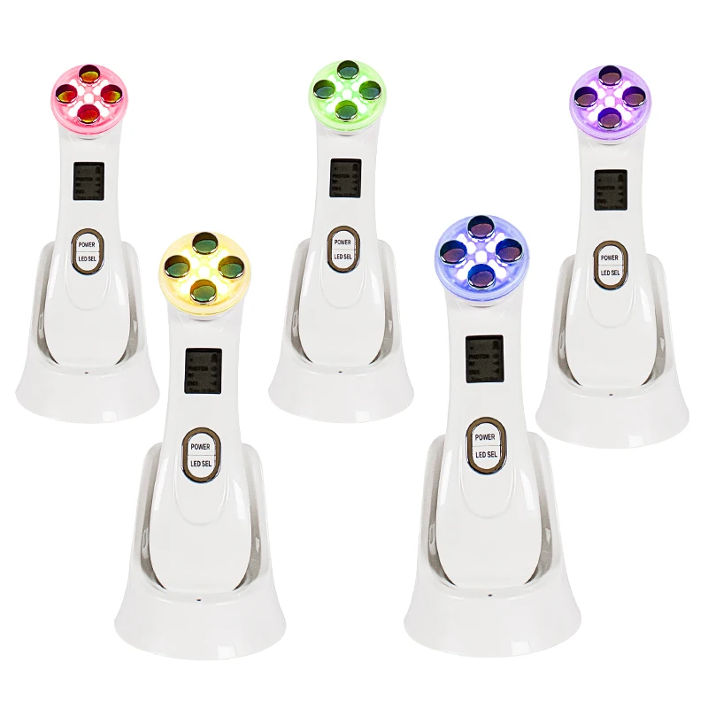 

Face Massager Beauty EMS Mesotherapy RF Radio Frequency Facial Beauty Ultrasoic Infrared Skin Care spa vapeur visage