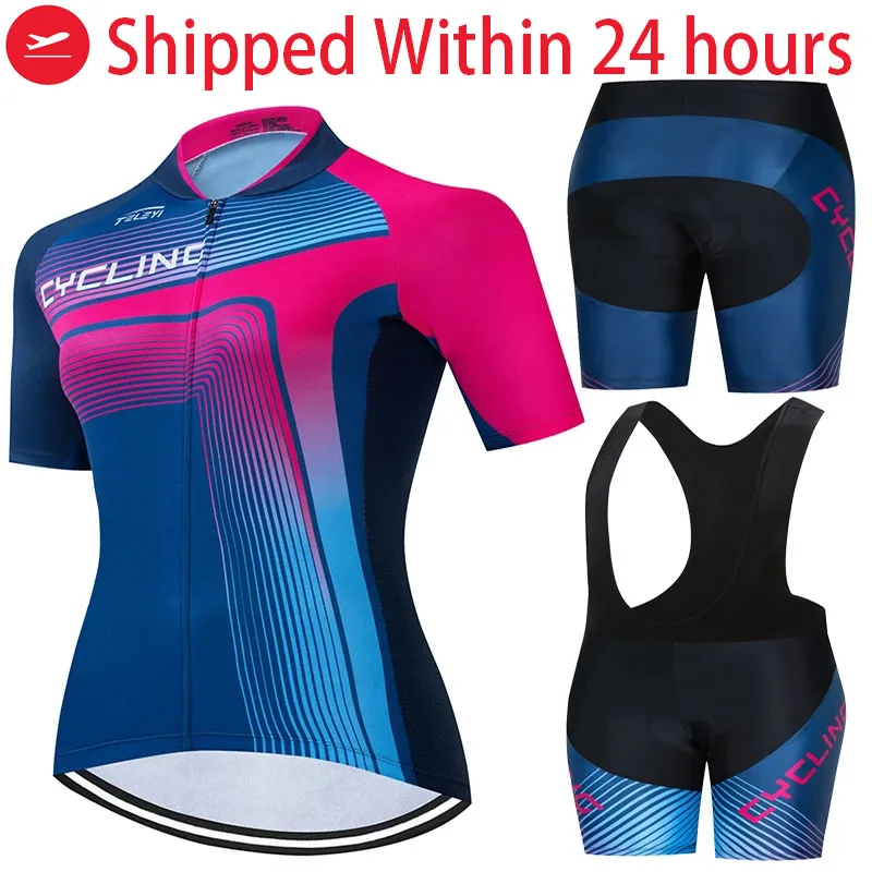 

TELEYI 2022 Women Summer Short Sleeve Cycling Jersey Bicycle Road MTB Bike Shirts Outdoor Sports Ropa Ciclismo Bike Clothing