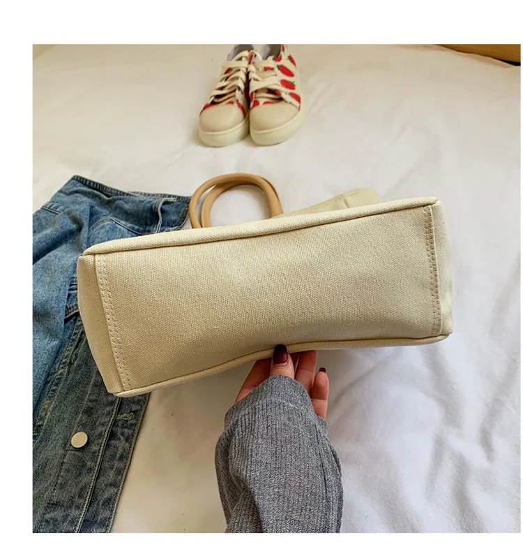 New fashion simple leisure Tote Bag student schoolbag large capacity canvas briefcase