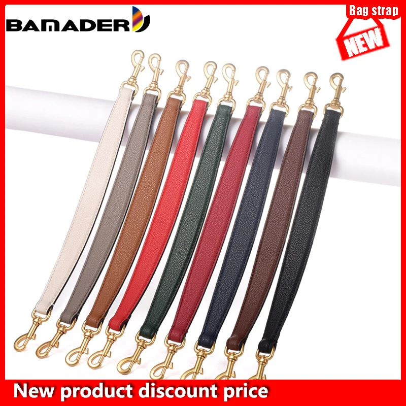 

BAMADER First Layer Cowhide Lychee Pattern Wrist Replace Strap For One Shoulder Handbag Underarm Bag Short Woman Bag Belts Strap