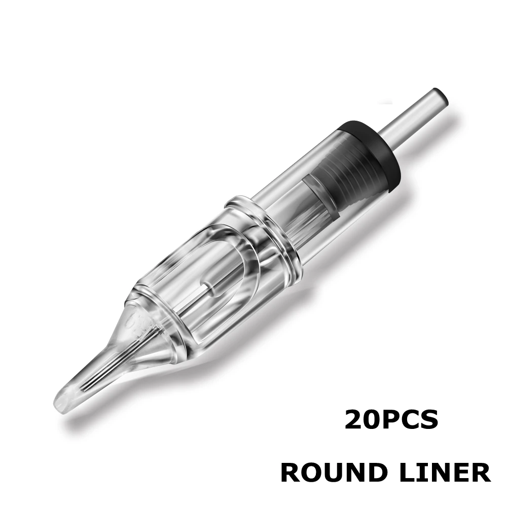 

20PCS Tattoo Needles Cartridge Disposable Tattoo Cartridge Needles Round Liner Shader Magnum for Tattooing, Tattoo Machine