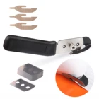 FOSHIO Автомобильная упаковка фольга, нож Покрытие пленки окна ТИНТ виниловый резак углеродный лист режущий инструмент с PTFE лентой 10 шт. металлическое лезвие