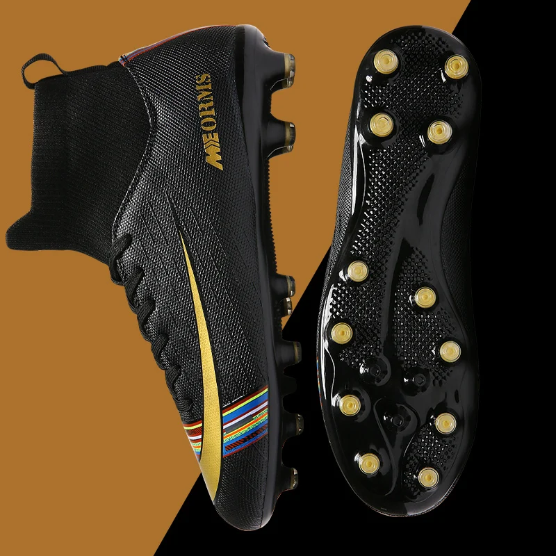 Мужские тренировочные футбольные бутсы AG/TF уличные высокие мужские кроссовки