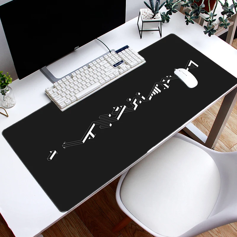 

Large Gaming Mousepad Locking Edge Front Back Double Use Mouse Mat Office Desktop Laptop Big Mouse Mat Geometric diamond pattern