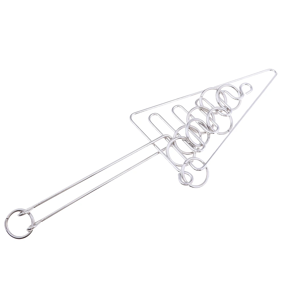 Металлическая проволочная головоломка IQ тест на мозги игрушка из колец