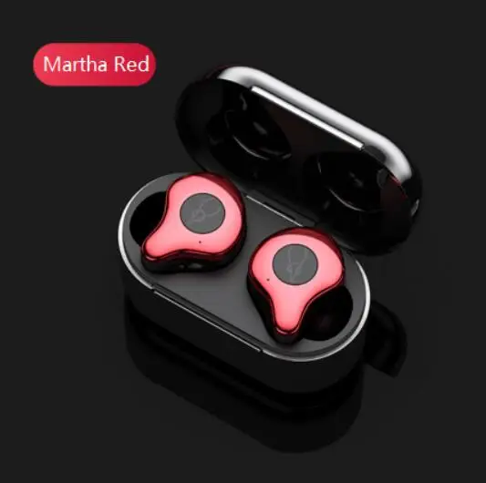 Martha Red Sabbat E12, ультра Bluetooth наушники, 5,0 TWS, Bluetooth наушники, спортивные наушники-вкладыши, водонепроницаемые наушники, Беспроводная зарядка - Цвет: Martha Red