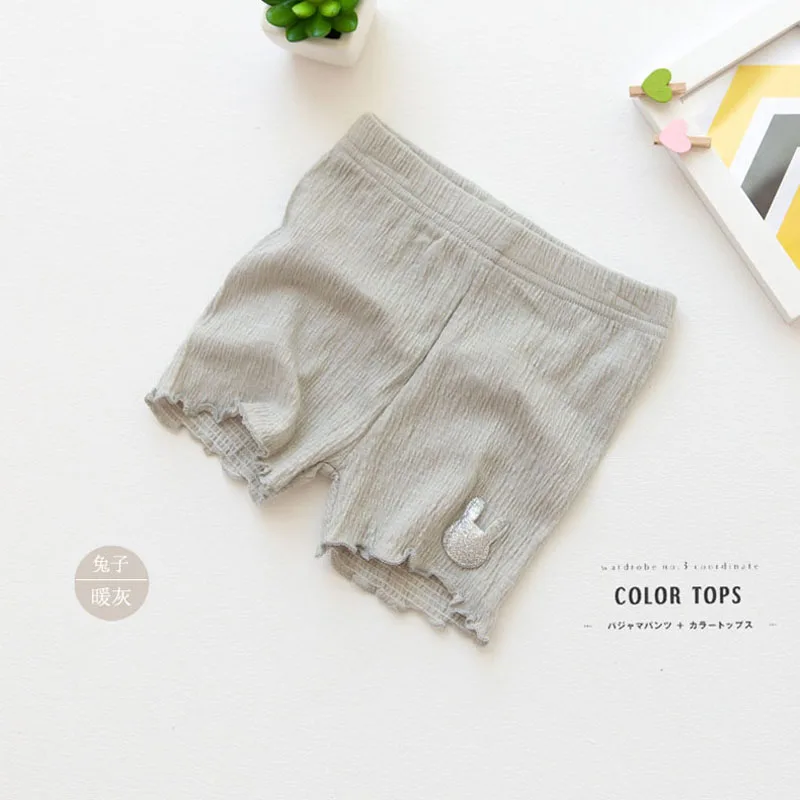 Летние Шорты для девочек с рисунком кролика и бантом хлопковые шорты детей