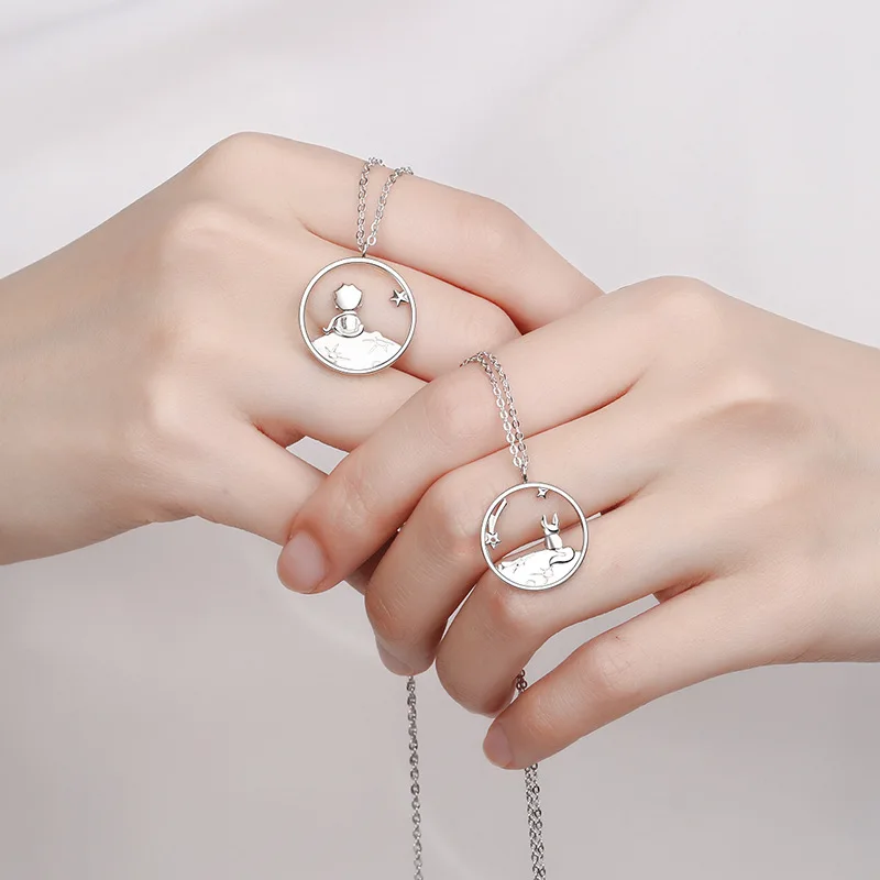 Женская подвеска в виде маленького принца лисы из серебра 925 пробы DD1344 | Украшения