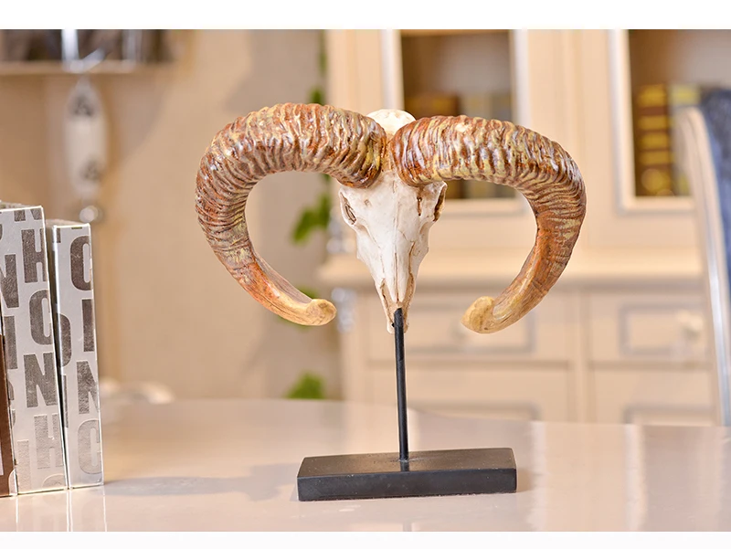 Рожки и украшения из костей в стиле ретро для дома гостиной офиса американские