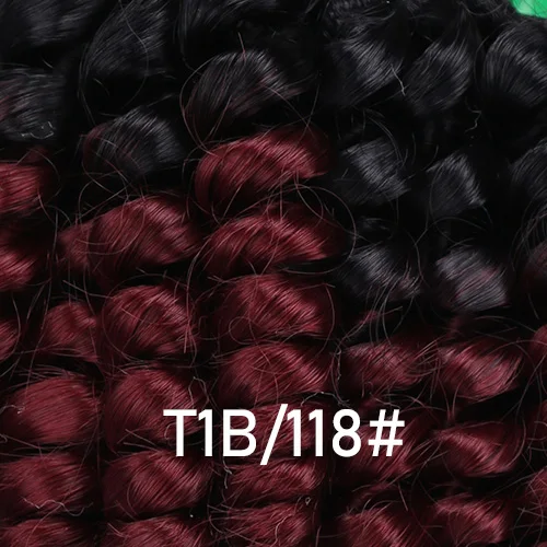 FSRHAIR 70 гр./шт. Черный-зеленый афро Фунми вьющиеся волосы пучок синтетических волос для наращивания Омбре волосы продукт - Цвет: T1B-118
