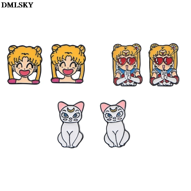 

MD086 DMLSKY Cartoon Creative theme Earrings Jewelry Anime Stud Earring Pendant for Kids Gifts