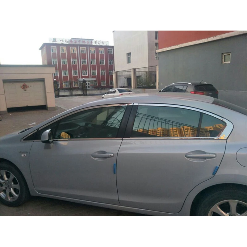 Отделка окна автомобиля из нержавеющей стали для honda civic 2011 2012 2013 2015 седан 9