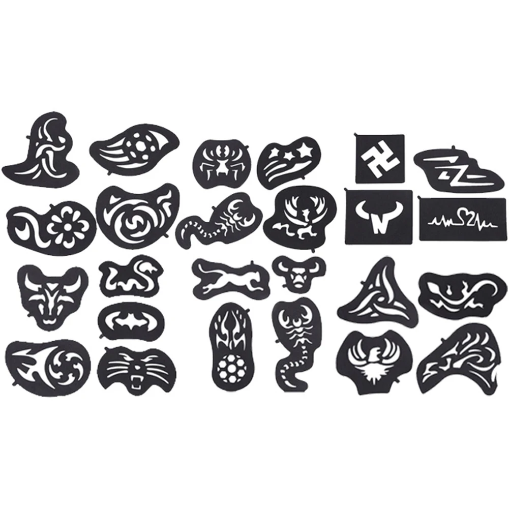 25 pcs Hair stencil for tattoos carved hairs men patterns salon Barber tool High Quality |
