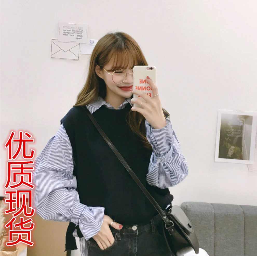 Женский офисный жилет без рукавов Повседневный шерстяной свитер с круглым