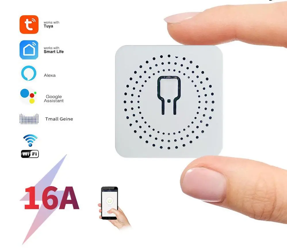 

Tuya ZigBee 3,0 WiFi умный светильник Модуль переключателя 16A с приложением Smart Life 2 Way Control Умный домашний прерыватель Alexa Google Home