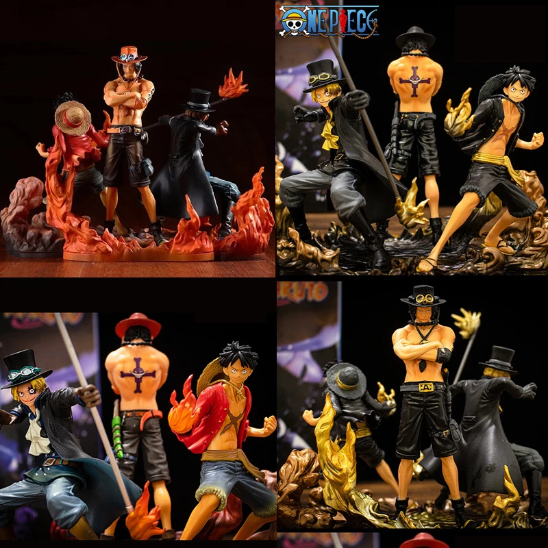 3 шт. цельная Обезьяна D Luffy Ace Sabo Three Brothers Dxf фигурка Модель ПВХ коллекционная