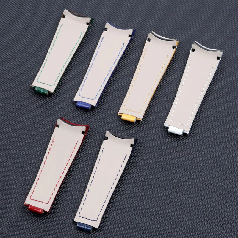 Кожаный ремешок для часов мужчин и женщин аксессуары Rolex green water ghost Daytona кожаный