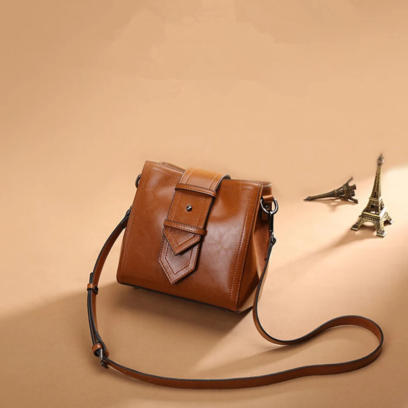 

2021 European and American Fashion Leather Handbags with Stitching Crossbody Women's Bags, Shoulder Bags, Women's New Style