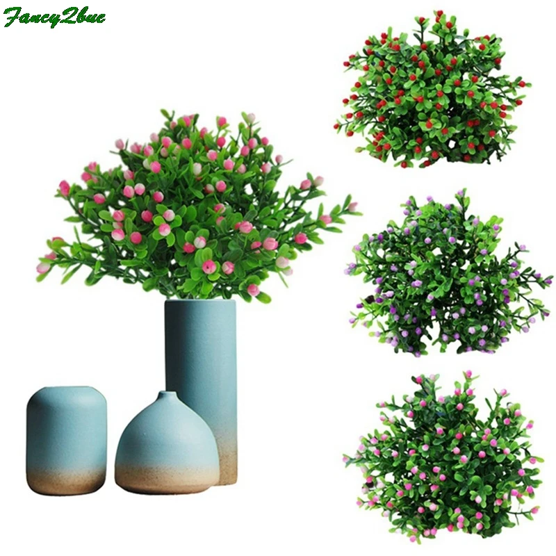 Зеленый имитация искусственного цветка Милан небольшой букет пластиковые